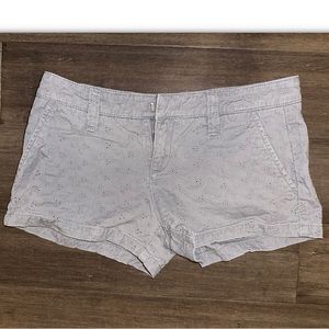 Hurley White Eyelet Jean Shorts